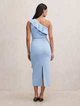 Charlize Asymmetric Frill Midi Dress Forever New