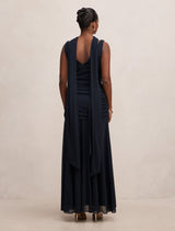 Vivianne Petite Scarf Tie Maxi Dress