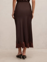Adele Lace Trim Midi Skirt Forever New