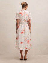 Dahlia Button Tie Midi Dress Forever New