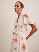 Dahlia Button Tie Midi Dress Forever New