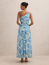 Connie Petite Ruched Asym Maxi Dress Forever New