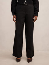 Kyla Petite Belted Straight Leg Pants Black Forever New