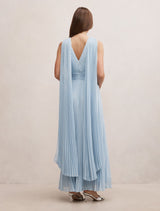 Leia Pleated Cape Maxi Dress Forever New