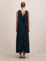 Leia Pleated Cape Maxi Dress Forever New