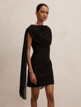 Bowie Petite Mini Dress With Shawl Forever New