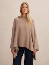 Claudia Knit Cape 0 Mushroom Forever New