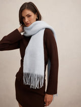 Brianna Brushed Scarf 0 Light Blue Forever New