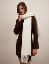 Brianna Brushed Scarf 0 Winter White Forever New