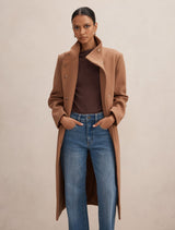 Phoebe Petite Funnel Neck Coat Forever New