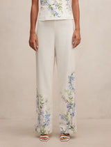Soleil Floral Placement Print Pants Wisteria Co-ord Forever New