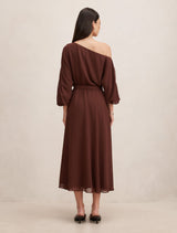 Samantha Tipped Draped Midi Dress Forever New