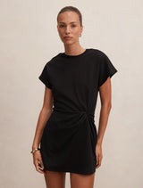 Rose T-Shirt Twist Mini Dress Black Forever New