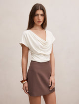 Phoebe Draped Cowl Top Forever New