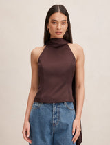 Millie High Neck Cape Top Forever New