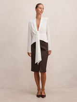 Luna Tie Front Blouse Forever New