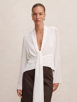 Luna Tie Front Blouse Tbc Colour Forever New