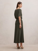 Parker Draped Jersey Midi Dress Forever New