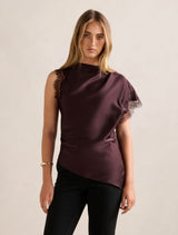 Dixie Lace Top Dark Chocolate Forever New