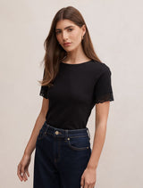 Nina Lace Trim T-Shirt Forever New