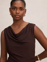 Ada Petite Drape Cowl Back Top Forever New