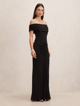 Ania Ruched Bardot Maxi Dress Forever New