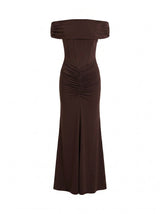 Ania Ruched Bardot Maxi Dress Forever New