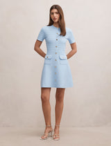 Anika Stitch Interest Knit Mini Dress Forever New