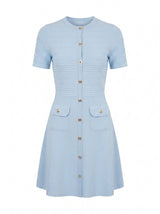 Anika Stitch Interest Knit Mini Dress Forever New