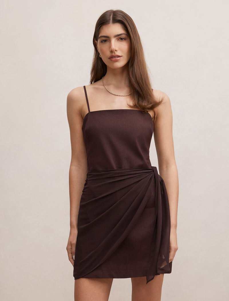 mini sarong dress Sienna Linen Chocolate Color:Black/Navy Elegant white halter dress fits and flatters waist Custom Flower Girl Dresses