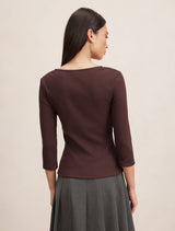 Selena Trim Lace Long Sleeve Top Forever New