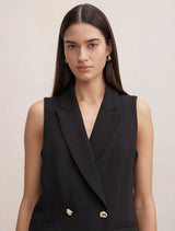 Dani Double Breasted Sleeveless Blazer Forever New