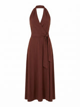 Aaliyah Wrap Halter Midi Dress Forever New