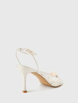 Summer Strappy Metal Trimmed Heeled Sandal