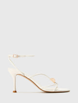 Summer Strappy Metal Trimmed Heeled Sandal