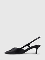 Petra Pleat Detail Heel Court Shoe Forever New