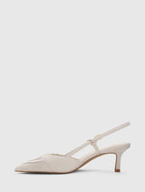 Petra Pleat Detail Heel Court Shoe Forever New