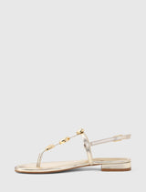 Fiona 2 Irregular Shaped Trim Flat Sandal Forever New