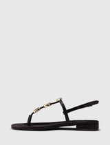 Fiona 2 Irregular Shaped Trim Flat Sandal Forever New
