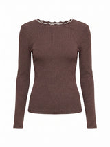 Rebecca Scallop Long Sleeve Top