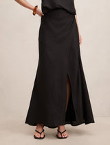 Mila Linen Wrap Maxi Skirt Forever New