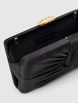 Tate Twist Satin Hardcase Clutch Forever New