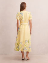 Calissa V-Neck Short Sleeve Midi Dress