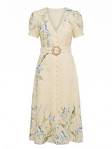 Calissa V-Neck Short Sleeve Midi Dress Forever New