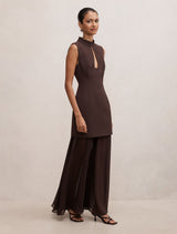 Pearl Petite High Neck Underlay Dress Forever New