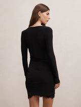Eloise Long Sleeve Lace Mini Dress Forever New