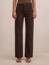 Nicki Mid-Rise Straight Jeans Chocolate Forever New