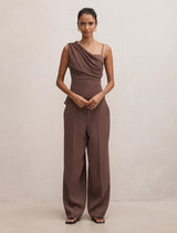 Morgan Petite Draped Shoulder Top Forever New