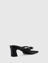 Belinda 2 Buckle Detail Thong Heeled Sandal Forever New