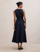 Amelia Petite Layered A-Line Midi Dress Forever New